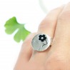 Scwarze Kirschblumen Sterling Silber verstellbarer Ring Kirschblumen 77,00&nbsp;€