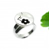 Scwarze Kirschblumen Sterling Silber verstellbarer Ring Kirschblumen 77,00&nbsp;€