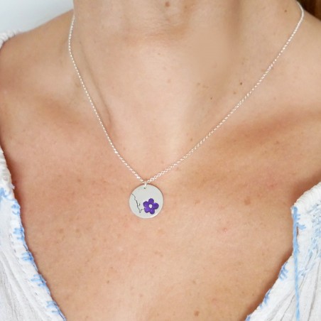 Kleine Kirschblume Violette Halskette. Sterling Silber. Desiree Schmidt Paris Kirschblumen 57,00 €