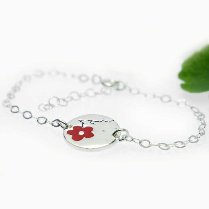 Charm Fleur De Cerisier – Argent 925/1000 Et émail Rose (neuf Avec étiquettes)