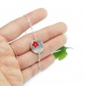 Red Cherry Blossom sterling silver bracelet  Cherry Blossom 57,00 €