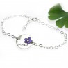 Sterling Silber Violetter Kirschblumen Armband  Kirschblumen 57,00 €