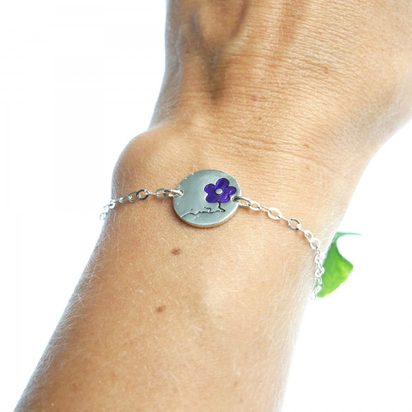 Sterling Silber Violetter Kirschblumen Armband Kirschblumen 57,00 €