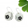 Black Cherry Blossom earrings. Sterling silver and resin.  Cherry Blossom 85,00 €