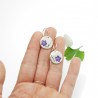 Cherry Blossom round earrings. Sterling silver and resin. Cherry Blossom 77,00&nbsp;€
