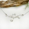 Fine Sakura flower necklace in sterling silver 925 made in France Prunus 77,00 €