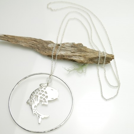 Koï fish long necklace. Sterling silver. Koi 127,00 €