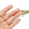 Bracelet en argent massif 925/1000 perle de verre rouge coquelicot, réglable et minimaliste Desiree Schmidt Paris Accueil 23,...