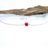 Mohnrotes Glasperlenarmband, verstellbar und minimalistisch in massivem Silber 925/1000 Desiree Schmidt Paris Startseite 23,00&nbsp;€