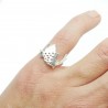 Bague créateur carpe Koï en argent massif 925