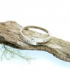 Bague striée faite main en France en argent 925/1000