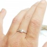 Bague femme striée en argent 925/1000