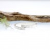 Bague fine striée en argent 925/1000