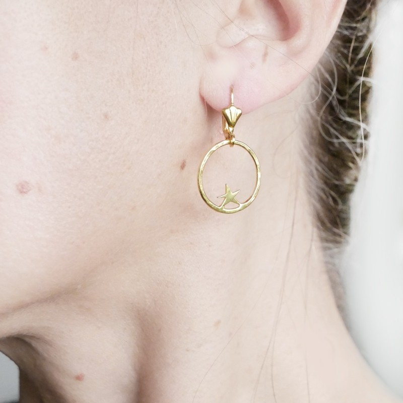 copy of Nova star earrings. Fine golded bronze. Nova 55,00 € copy of Nova star earrings. Fine golded bronze. Nova 55,00 €