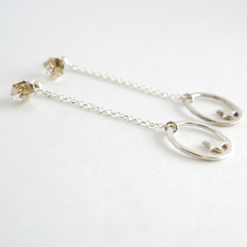 Nova star pendant earrings. Sterling silver. Nova 57,00 € Nova star pendant earrings. Sterling silver. Nova 57,00 €