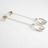 Boucles d'oreilles pendantes étoile minimaliste pour femme en argent 925