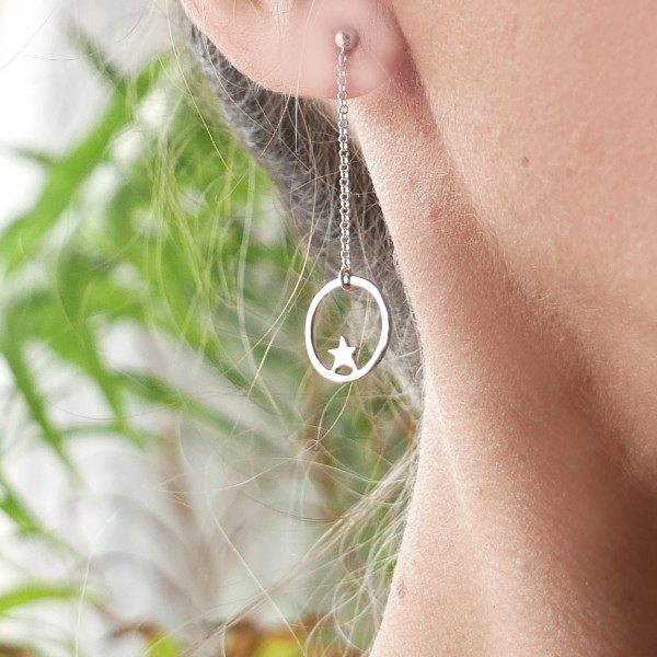 Boucles d'oreilles pendantes Nova en argent massif Nova 57,00 €