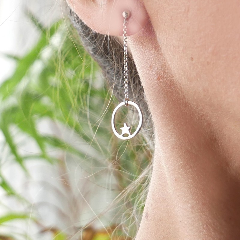Nova star pendant earrings. Sterling silver. Nova 57,00 € Nova star pendant earrings. Sterling silver. Nova 57,00 €