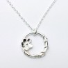 pendentif sur chaine fleur argent 925/1000 fabriqué en France Desiree Schmidt Paris Sakura