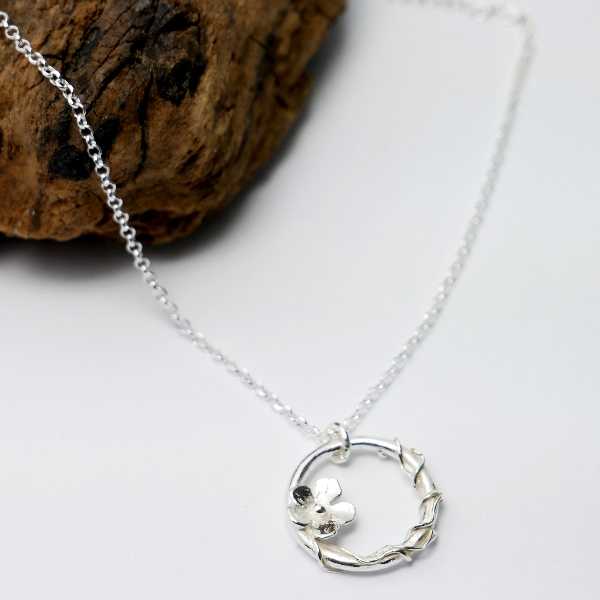 sakura pendant on 925 silver chain made in France Desiree Schmidt Paris Sakura 57,00 €
