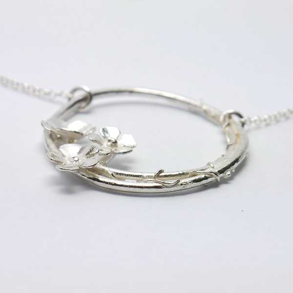 adjustable necklace flower of Japan silver 925 made in France Desiree Schmidt Paris Sakura 77,00 €