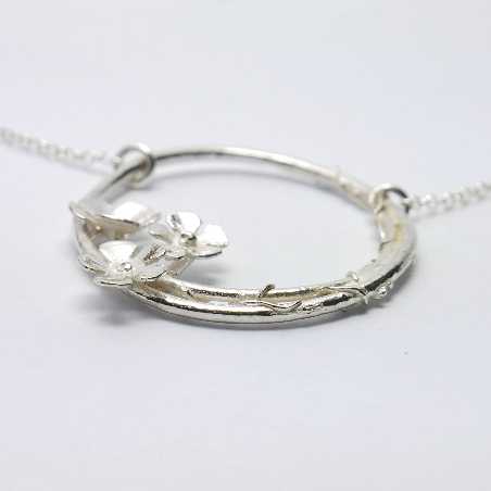 adjustable necklace flower of Japan silver 925 made in France Desiree Schmidt Paris Sakura 77,00 €
