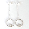 Boucles d'oreilles longues pendantes Nova en argent 925 faites main en France