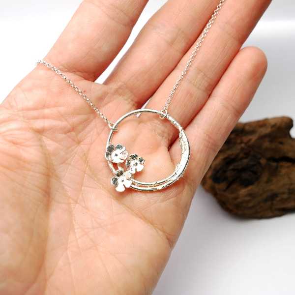sakura pendant on 925 silver chain made in France Desiree Schmidt Paris Sakura 77,00 €