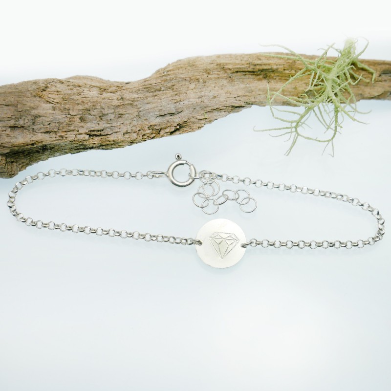 Bracelet diamant minimaliste en argent massif 925/1000 longueur réglable, bracelet femme chaine ajustable Desiree Schmidt Par... Bracelet diamant minimaliste en argent massif 925/1000 longueur réglable, bracelet femme chaine ajustable Desiree Schmidt Par...