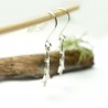 Boucles d'oreilles en argent massif 925/1000 pendantes étoile minimalistes, boucles d'oreilles femme argent étoile légère Ac...
