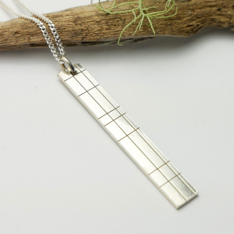 Kilt rectangular necklace in sterling silver 925/1000 Desiree Schmidt Paris Kilt 65,00 €