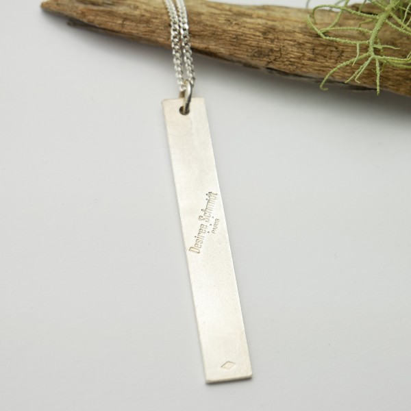 Kilt rectangular necklace in sterling silver 925/1000 Desiree Schmidt Paris Kilt 65,00 €