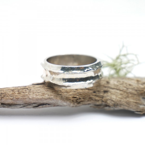 Minimalist Bamboo sterling silver ring Home 97,00 €
