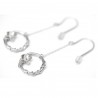 Boucles d'oreilles pendantes fleur Sakura en argent 925 made in France