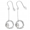 Boucles d'oreilles créateur français fleur Sakura en argent 925