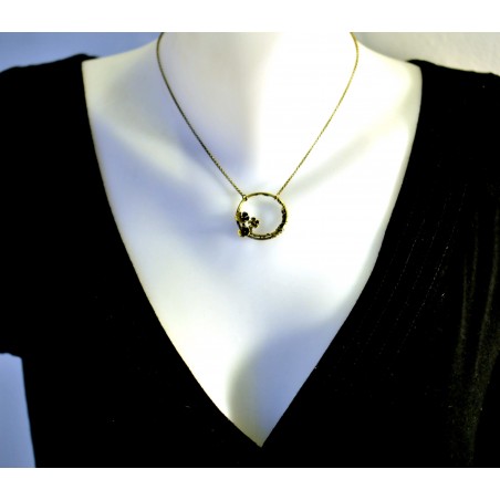 Sakura flower ajustable necklace. Aged bronze. Desiree Schmidt Paris Sakura 57,00 €