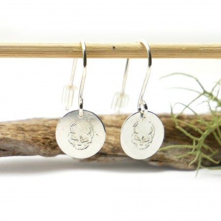 Minimalistische lange Sterling Silber Ohrringe mit Schädel Motiv Ohrringe 27,00 €