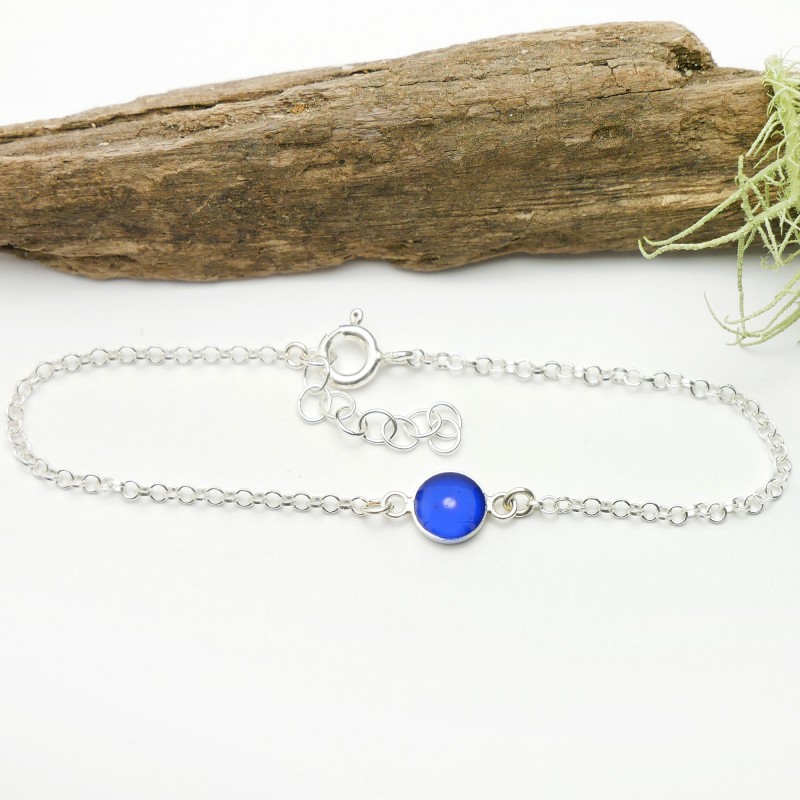 Bracelet in sterling silver 925/1000 and electric blue resin adjustable length Desiree Schmidt Paris Home 25,00 € Bracelet in sterling silver 925/1000 and electric blue resin adjustable length Desiree Schmidt Paris Home 25,00 €