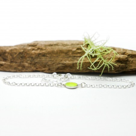 Bracelet in sterling silver 925/1000 and fluorescent yellow resin adjustable length Desiree Schmidt Paris Home 25,00 €
