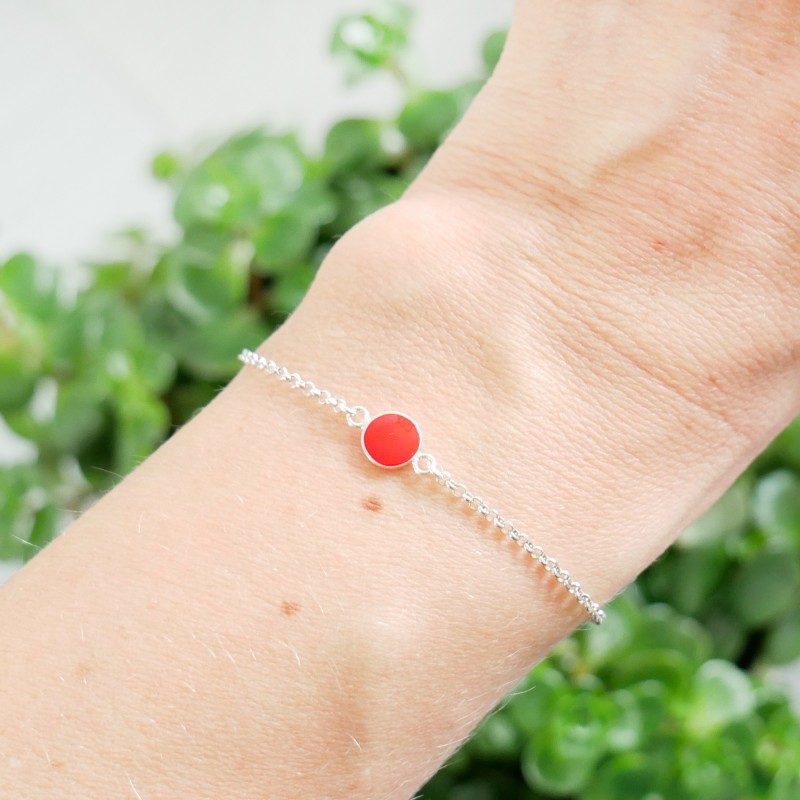 Bracelet in sterling silver 925/1000 and poppy red resin adjustable length Desiree Schmidt Paris Home 25,00 € Bracelet in sterling silver 925/1000 and poppy red resin adjustable length Desiree Schmidt Paris Home 25,00 €