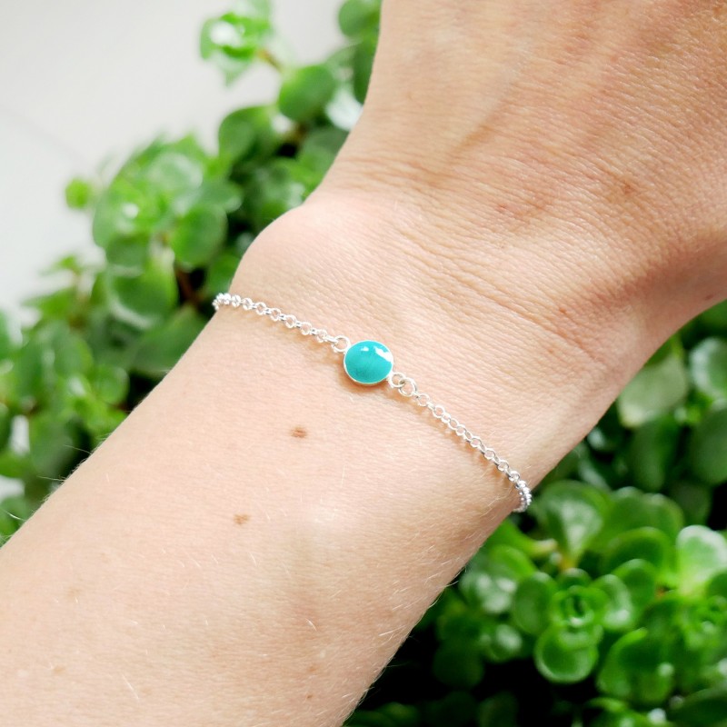 Bracelet in sterling silver 925/1000 and turquoise resin adjustable length Desiree Schmidt Paris Home 25,00 € Bracelet in sterling silver 925/1000 and turquoise resin adjustable length Desiree Schmidt Paris Home 25,00 €