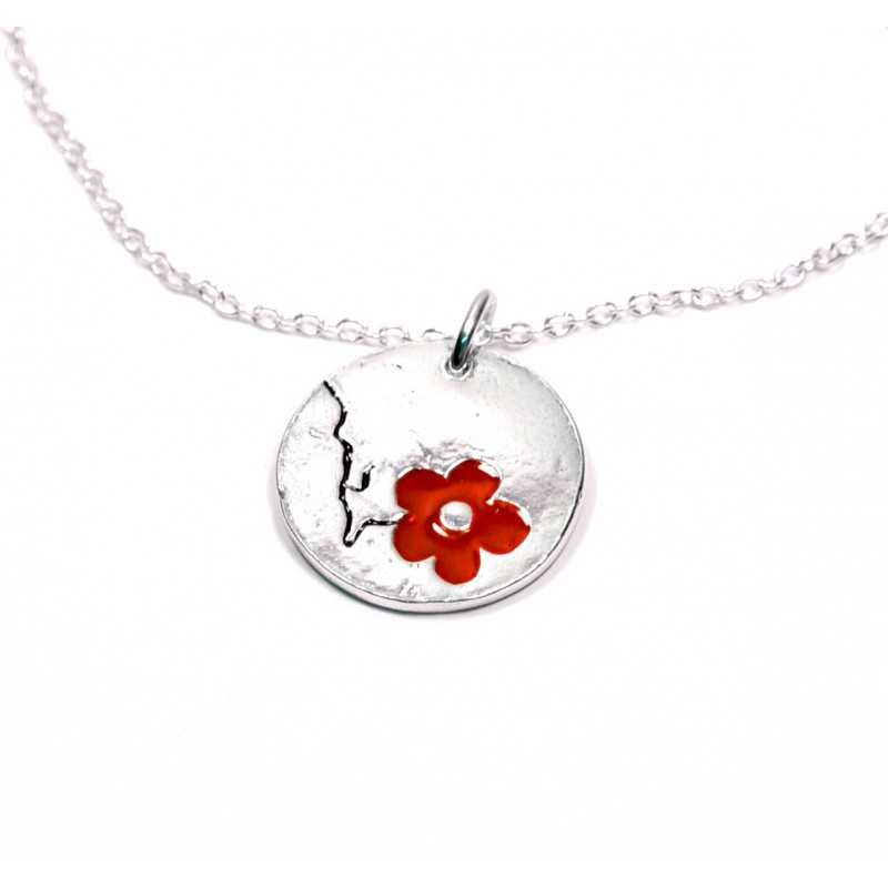 Woman necklace silver 925 red flower made in France Desiree Schmidt Paris Cherry Blossom 57,00 € Woman necklace silver 925 red flower made in France Desiree Schmidt Paris Cherry Blossom 57,00 €