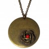 Pendentif rond sur chaine ajustable Rose en bronze vieilli Desiree Schmidt Paris Rose 39,00&nbsp;€