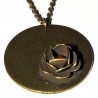 Pendentif rond sur chaine ajustable Rose en bronze vieilli Desiree Schmidt Paris Rose 39,00&nbsp;€