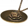 Pendentif rond sur chaine ajustable Rose en bronze vieilli Desiree Schmidt Paris Rose 39,00&nbsp;€
