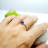 Little sterling silver ring with translucent blue resin Niji Desire...
