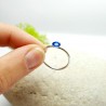 Petite bague bleue azure en argent 925 Niji Desiree Schmidt Paris