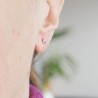 Minimalistische Blumen Ohrringe in 925er Silber Ohrstecker und Mini...