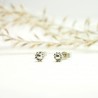 Minimalistische Blumen Ohrringe in 925er Silber Ohrstecker und Mini...
