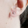 Minimalistische Blumen Ohrringe in 925er Silber Ohrstecker und Mini...